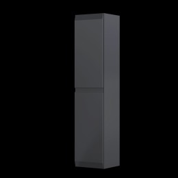 image of Rectory Wall Mounted 2 Door Bathroom Cabinet 35cm Matt Black