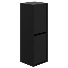 image of Shadow 40cm Tall Bathroom Cabinet Unit W 400 X H 1200 Black Super Matt