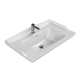 image of Dorset 80cm 1 Tap Hole Basin Wash SInk With Upstand W 800 X D 480