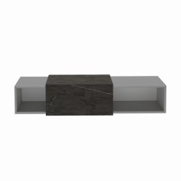 image of Wells Wall Hung Unit 1X30cm Box 1X50cm Box Dust Grey Black Marble Top