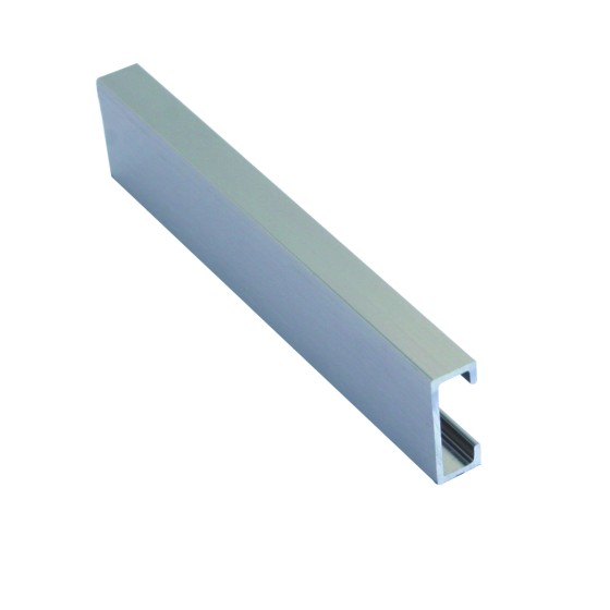 image of Aluminium Flat Line Listello (Insert) Bright Silver LFA200.91 20x8mm x 2.5m