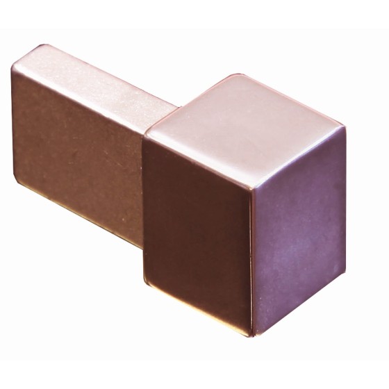 image of Aluminium Square Trim Corner Bright Copper EDP102.95 10mm - Pack of 2