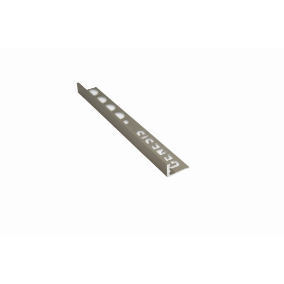 image of Aluminium Straight Edge Trim Pewter ESA100.85 10mm x 2.5m