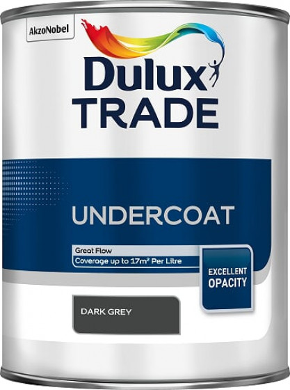 Dulux Trade Paint Undercoat Dark Grey 1lt