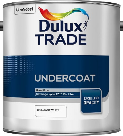 Dulux Trade Paint Undercoat Brilliant White 2.5lt