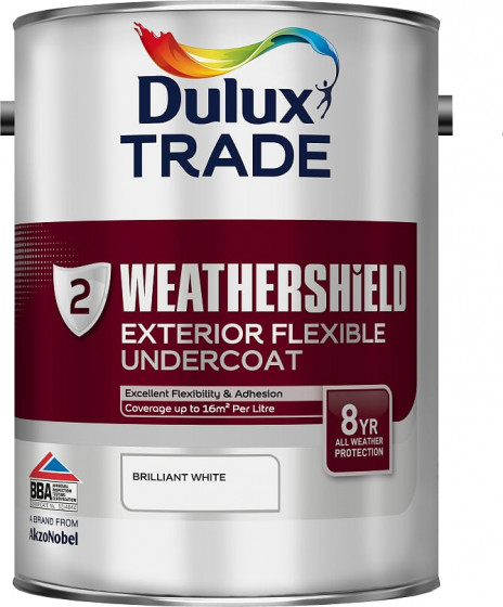 Dulux Trade Paint Weathershield Paint Undercoat Brillant White 5lt