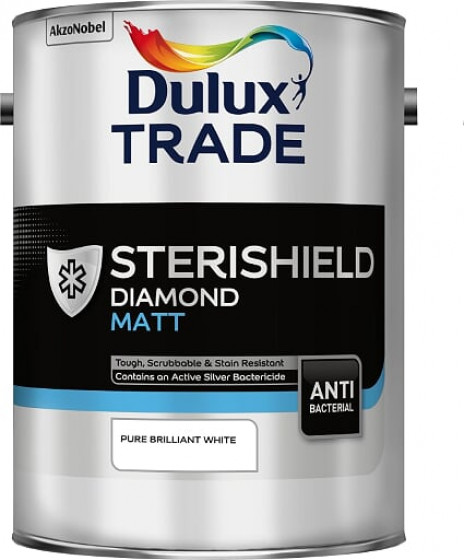 Dulux Trade Paint Sterishield Diamond Matt Pbw 5l